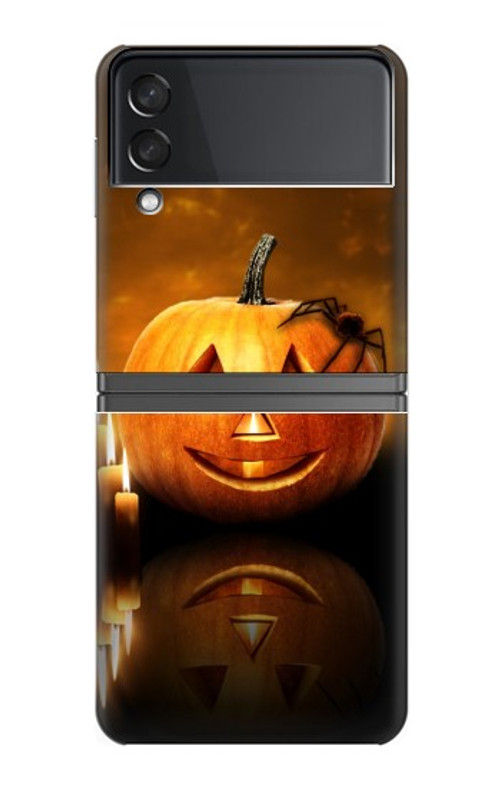 W1083 Pumpkin Spider Candles Halloween Case Cover Custodia e Flip Case per Samsung Galaxy Z Flip 4