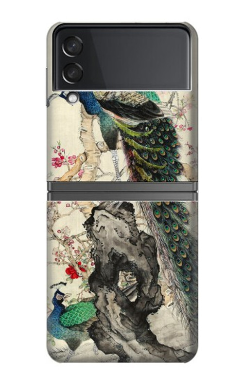 W2086 Peacock Painting Case Cover Custodia e Flip Case per Samsung Galaxy Z Flip 4