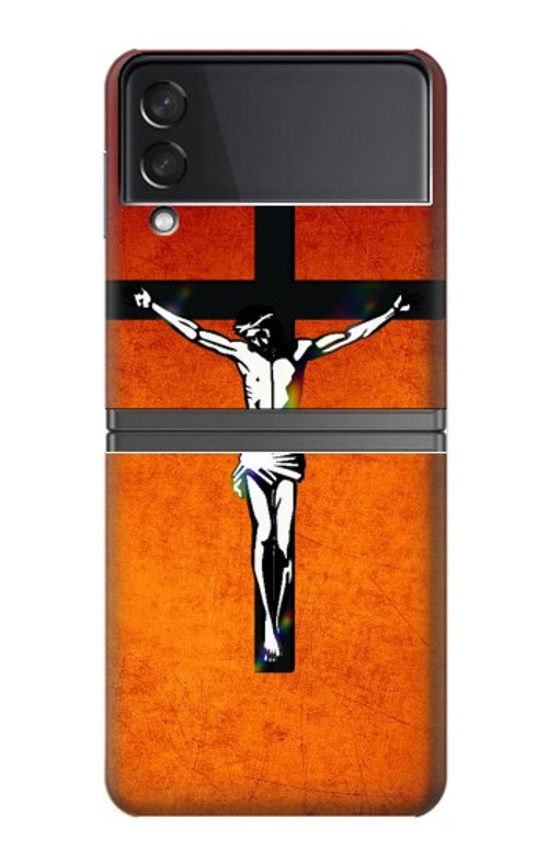 W2421 Jesus Christ On The Cross Case Cover Custodia e Flip Case per Samsung Galaxy Z Flip 4