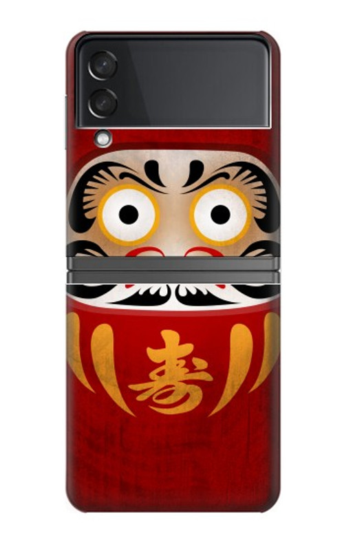 W3023 Japan Good Luck Daruma Doll Case Cover Custodia e Flip Case per Samsung Galaxy Z Flip 4