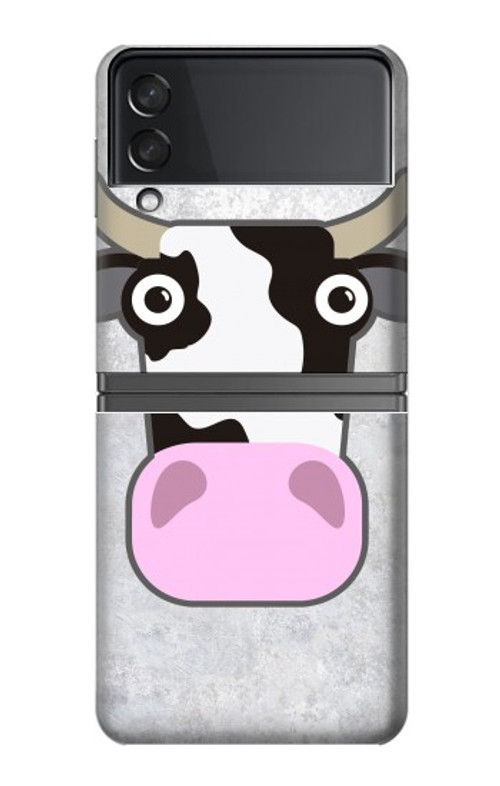 W3257 Cow Cartoon Case Cover Custodia e Flip Case per Samsung Galaxy Z Flip 4