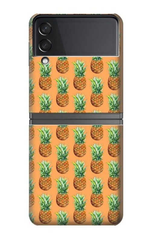 W3258 Pineapple Pattern Case Cover Custodia e Flip Case per Samsung Galaxy Z Flip 4