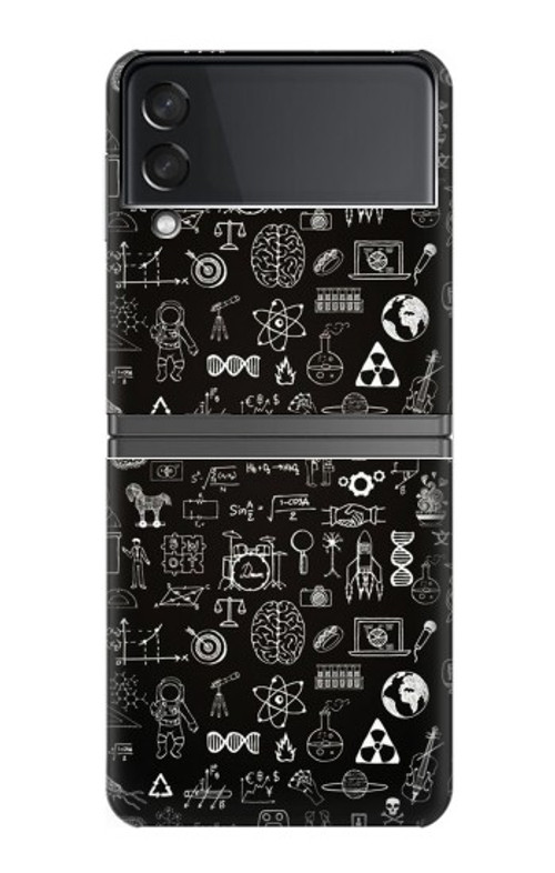 W3426 Blackboard Science Case Cover Custodia e Flip Case per Samsung Galaxy Z Flip 4