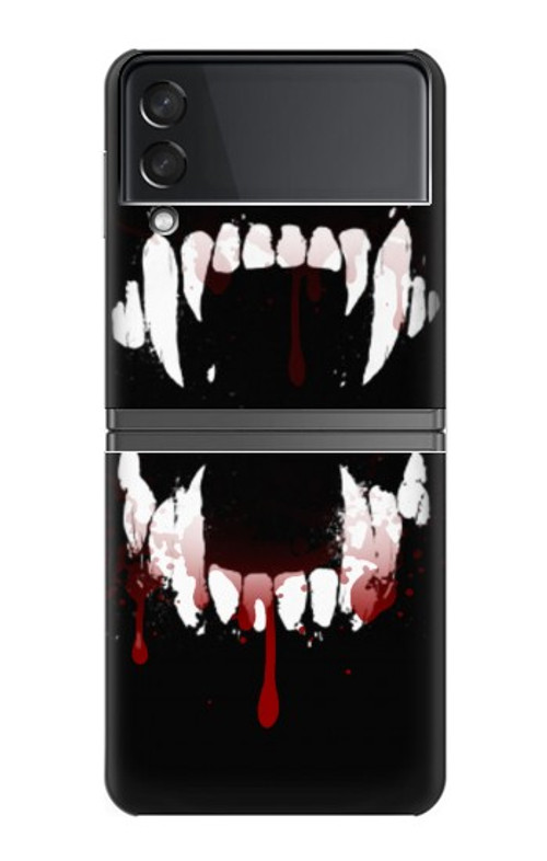 W3527 Vampire Teeth Bloodstain Case Cover Custodia e Flip Case per Samsung Galaxy Z Flip 4