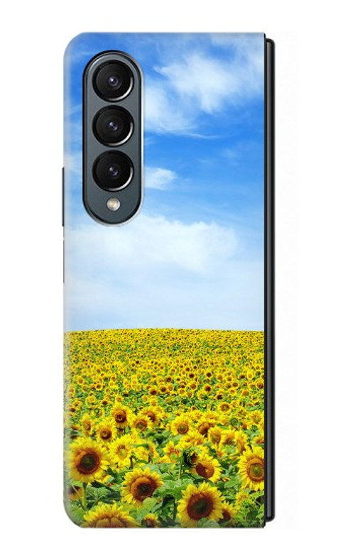 W0232 Sunflower Case Cover Custodia e Flip Case per Samsung Galaxy Z Fold 4