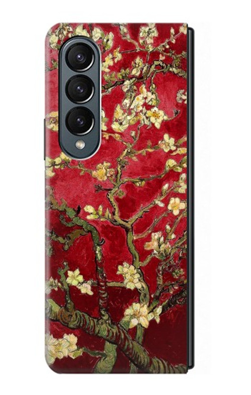 W2414 Red Blossoming Almond Tree Van Gogh Case Cover Custodia e Flip Case per Samsung Galaxy Z Fold 4