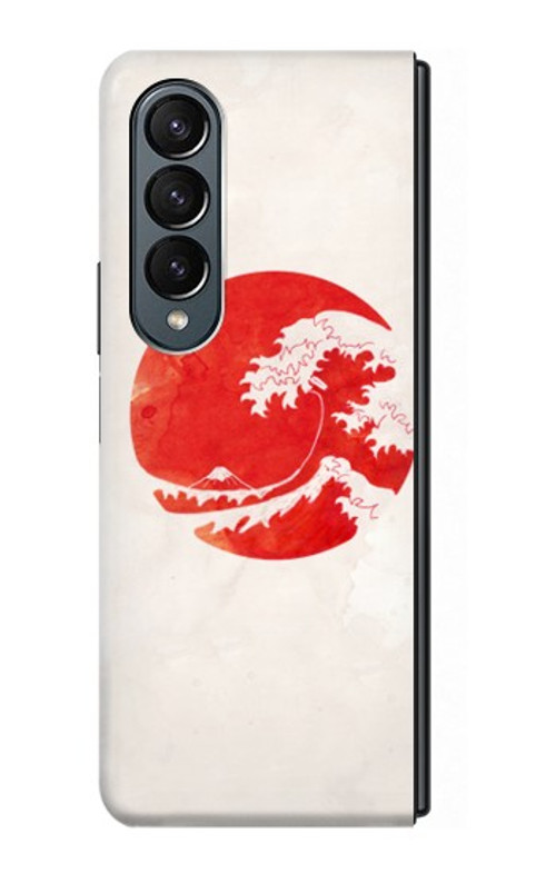 W3237 Waves Japan Flag Case Cover Custodia e Flip Case per Samsung Galaxy Z Fold 4
