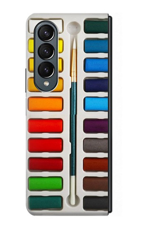 W3243 Watercolor Paint Set Case Cover Custodia e Flip Case per Samsung Galaxy Z Fold 4