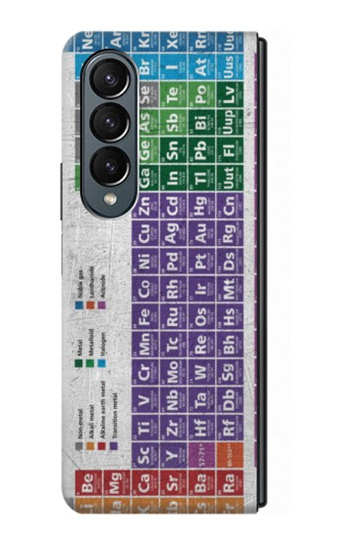 W3383 Periodic Table Case Cover Custodia e Flip Case per Samsung Galaxy Z Fold 4