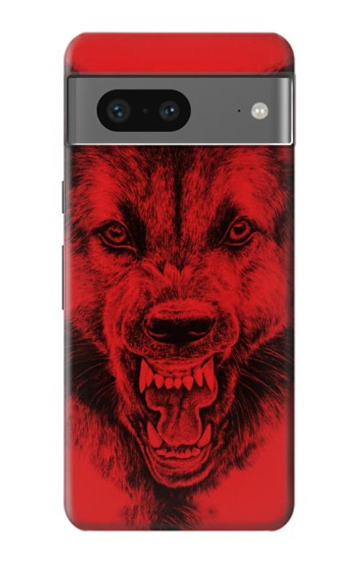 W1090 Red Wolf Case Cover Custodia e Flip Case per Google Pixel 7