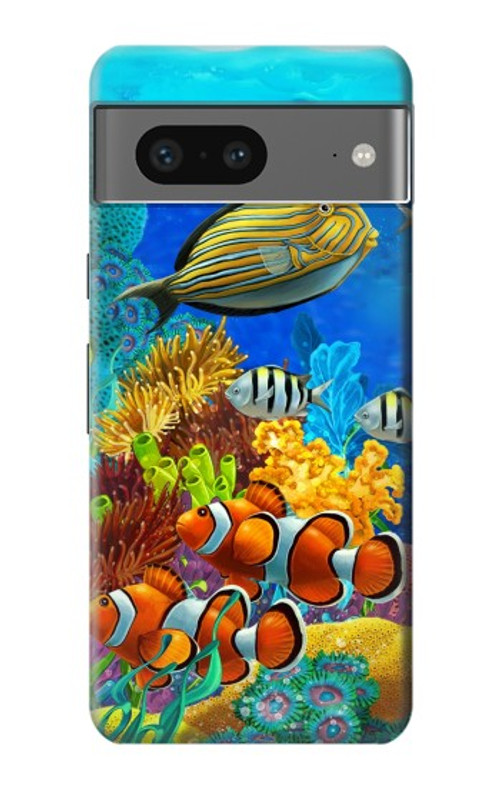 W2568 Sea Seabed Fish Corals Underwater Ocean Case Cover Custodia e Flip Case per Google Pixel 7