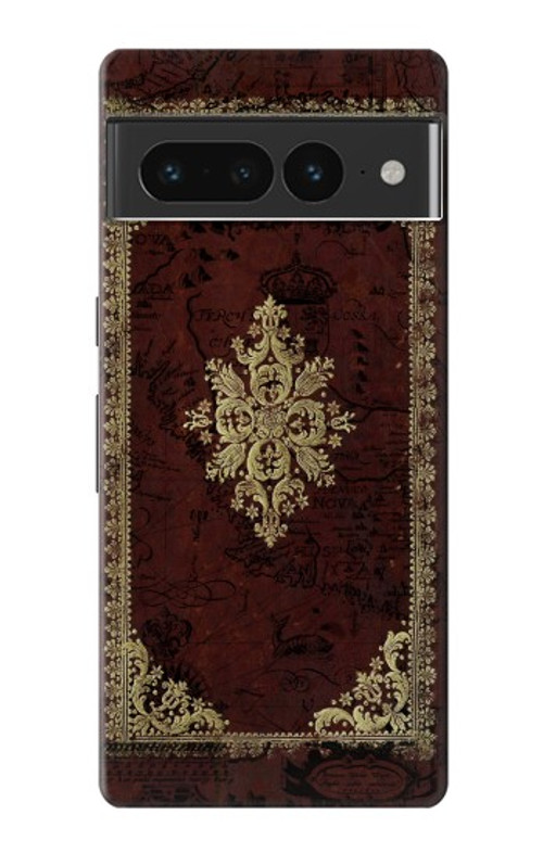 W3014 Vintage Map Book Cover Case Cover Custodia e Flip Case per Google Pixel 7 Pro