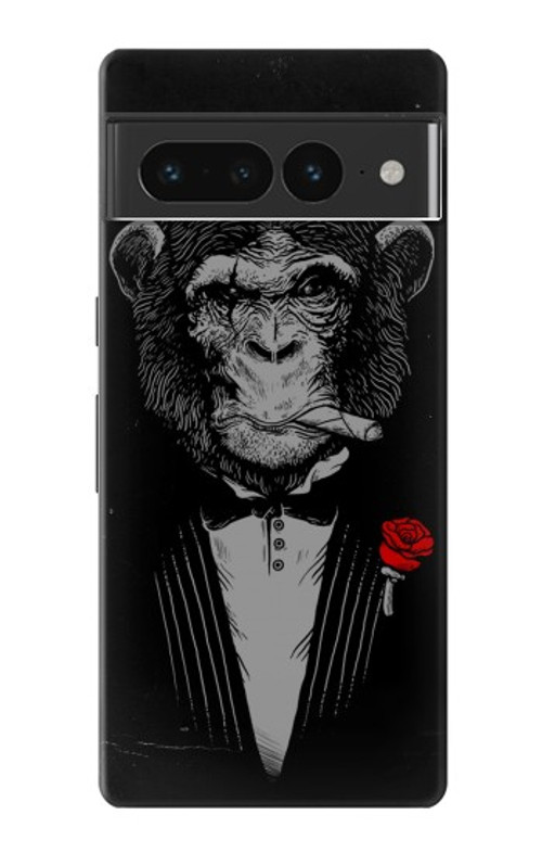 W3167 Funny Monkey God Father Case Cover Custodia e Flip Case per Google Pixel 7 Pro