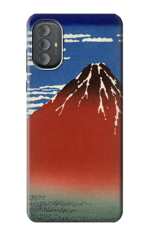 W2390 Katsushika Hokusai Red Fuji Case Cover Custodia e Flip Case per Motorola Moto G Power 2022, G Play 2023