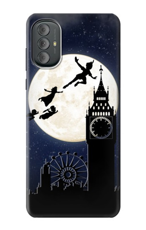 W3249 Peter Pan Fly Full Moon Night Case Cover Custodia e Flip Case per Motorola Moto G Power 2022, G Play 2023