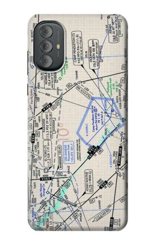 W3882 Flying Enroute Chart Case Cover Custodia e Flip Case per Motorola Moto G Power 2022, G Play 2023