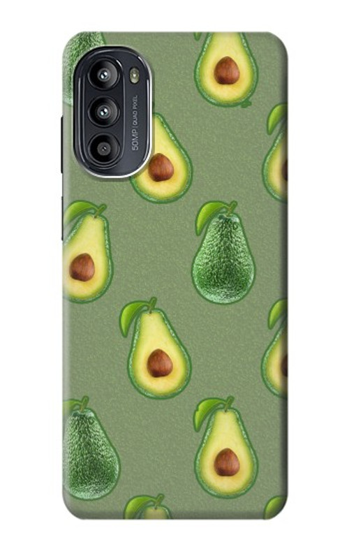 W3285 Avocado Fruit Pattern Case Cover Custodia e Flip Case per Motorola Moto G52, G82 5G