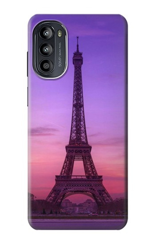 W3447 Eiffel Paris Sunset Case Cover Custodia e Flip Case per Motorola Moto G52, G82 5G