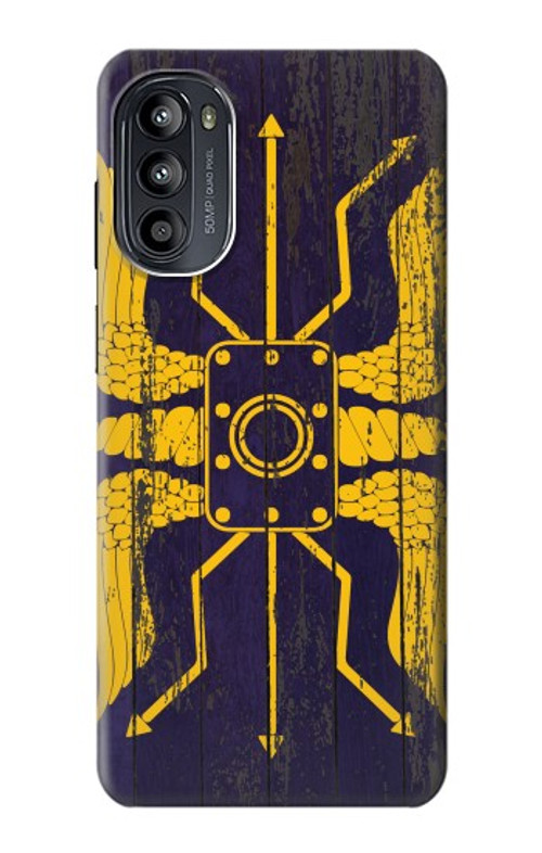 W3546 Roman Shield Blue Case Cover Custodia e Flip Case per Motorola Moto G52, G82 5G