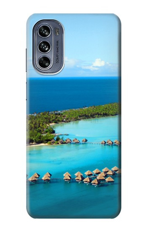 W0844 Bora Bora Island Case Cover Custodia e Flip Case per Motorola Moto G62 5G