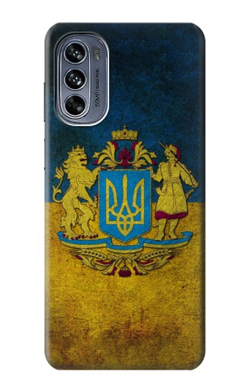 W3858 Ukraine Vintage Flag Case Cover Custodia e Flip Case per Motorola Moto G62 5G