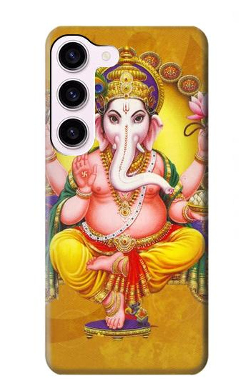 W0896 Lord Ganesh Hindu God Case Cover Custodia e Flip Case per Samsung Galaxy S23