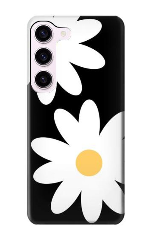 W2315 Daisy White Flowers Case Cover Custodia e Flip Case per Samsung Galaxy S23