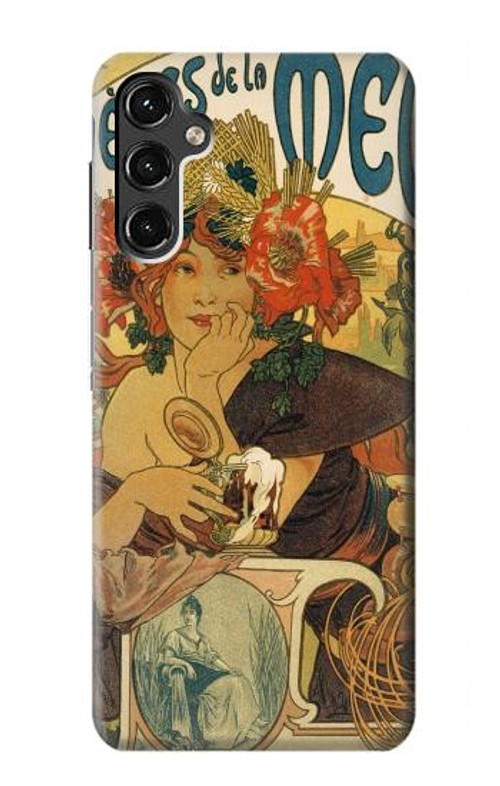 W2740 Alphonse Mucha Bieres De La Muse Case Cover Custodia e Flip Case per Samsung Galaxy A14 5G