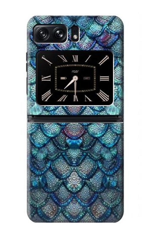 W3809 Mermaid Fish Scale Case Cover Custodia e Flip Case per Motorola Moto Razr 2022