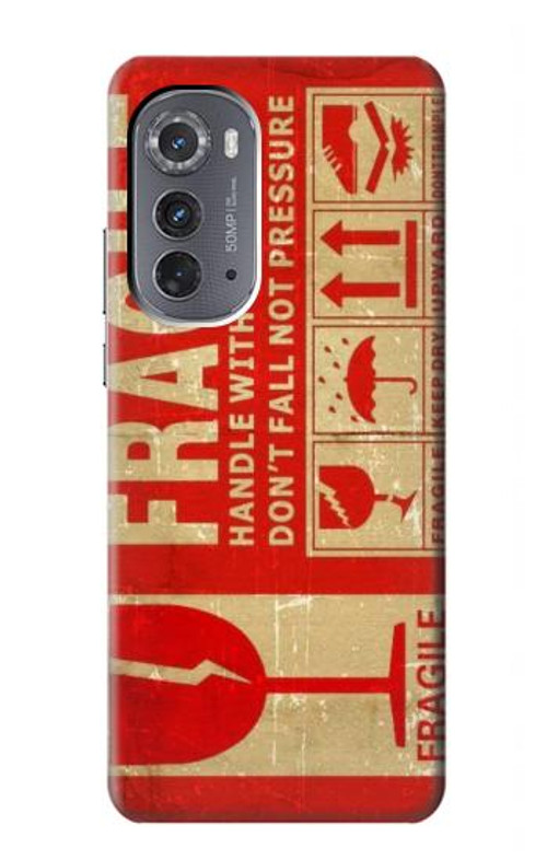 W3552 Vintage Fragile Label Art Case Cover Custodia e Flip Case per Motorola Edge (2022)