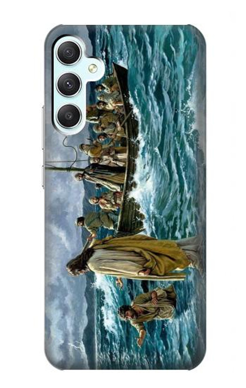 W1722 Jesus Walk on The Sea Case Cover Custodia e Flip Case per Samsung Galaxy A34 5G