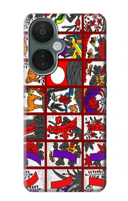 W1923 Hanafuda Japanese Flower Card Case Cover Custodia e Flip Case per OnePlus Nord CE 3 Lite, Nord N30 5G