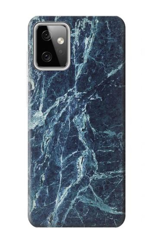 W2799 Light Blue Marble Stone Graphic Printed Case Cover Custodia e Flip Case per Motorola Moto G Power (2023) 5G