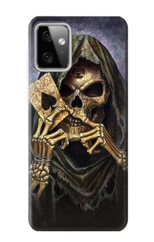W3594 Grim Reaper Wins Poker Case Cover Custodia e Flip Case per Motorola Moto G Power (2023) 5G