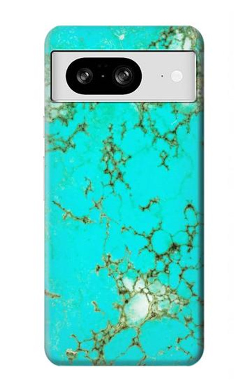 W2377 Turquoise Gemstone Texture Graphic Printed Case Cover Custodia e Flip Case per Google Pixel 8