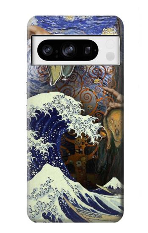 W3851 World of Art Van Gogh Hokusai Da Vinci Case Cover Custodia e Flip Case per Google Pixel 8 pro