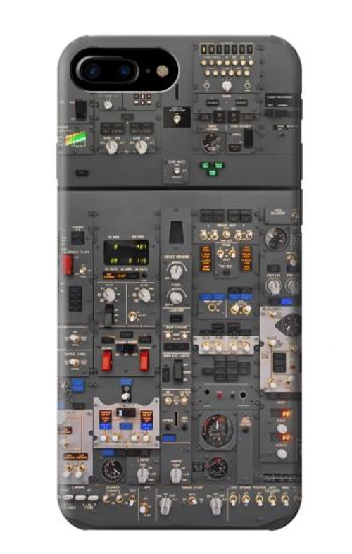 W3944 Overhead Panel Cockpit Case Cover Custodia e Flip Case per iPhone 7 Plus, iPhone 8 Plus