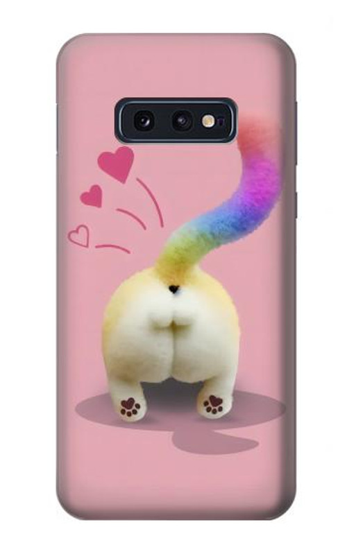 W3923 Cat Bottom Rainbow Tail Case Cover Custodia e Flip Case per Samsung Galaxy S10e