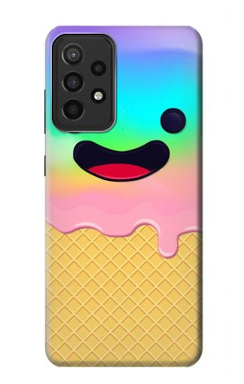 W3939 Ice Cream Cute Smile Case Cover Custodia e Flip Case per Samsung Galaxy A52s 5G
