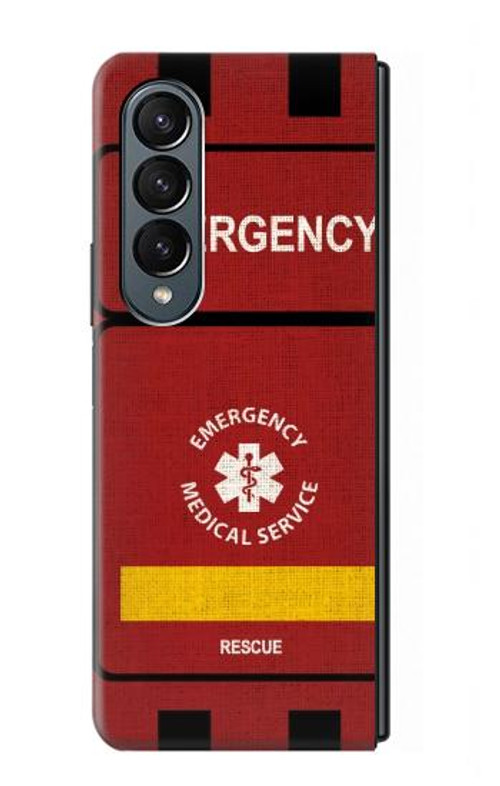W3957 Emergency Medical Service Case Cover Custodia e Flip Case per Samsung Galaxy Z Fold 4