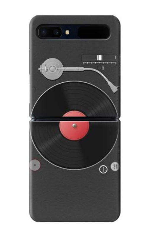 W3952 Turntable Vinyl Record Player Graphic Case Cover Custodia e Flip Case per Samsung Galaxy Z Flip 5G