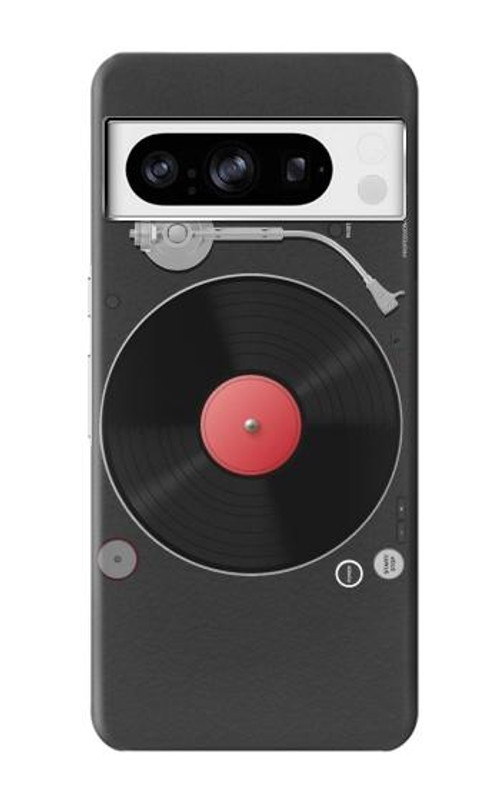 W3952 Turntable Vinyl Record Player Graphic Case Cover Custodia e Flip Case per Google Pixel 8 pro
