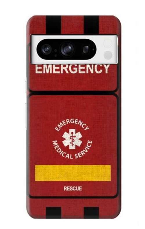 W3957 Emergency Medical Service Case Cover Custodia e Flip Case per Google Pixel 8 pro