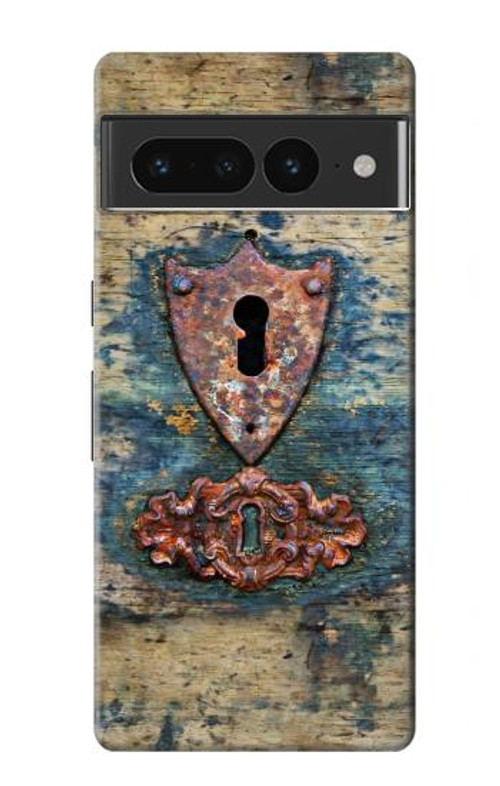 W3955 Vintage Keyhole Weather Door Case Cover Custodia e Flip Case per Google Pixel 7 Pro