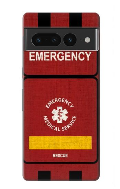 W3957 Emergency Medical Service Case Cover Custodia e Flip Case per Google Pixel 7 Pro