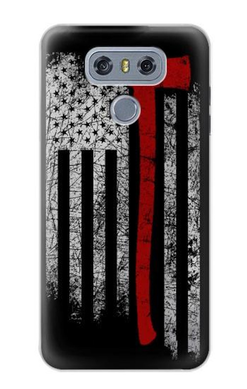 W3958 Firefighter Axe Flag Case Cover Custodia e Flip Case per LG G6