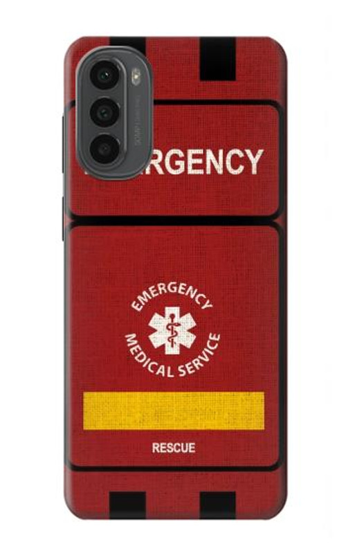 W3957 Emergency Medical Service Case Cover Custodia e Flip Case per Motorola Moto G52, G82 5G