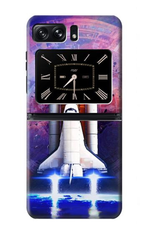 W3913 Colorful Nebula Space Shuttle Case Cover Custodia e Flip Case per Motorola Moto Razr 2022