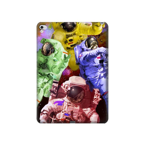 W3914 Colorful Nebula Astronaut Suit Galaxy Tablet Case Cover Custodia per iPad Pro 12.9 (2015,2017)