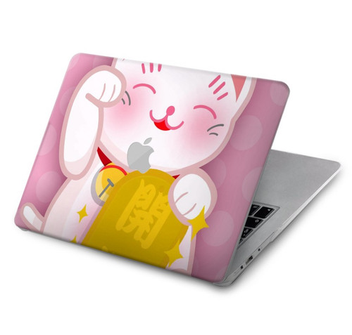 W3025 Pink Maneki Neko Lucky Cat Case Cover Custodia per MacBook Air 15″ (2023,2024,2025) - A2941, A3114, A3241
